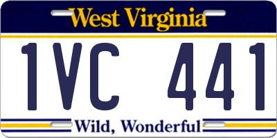 WV license plate 1VC441