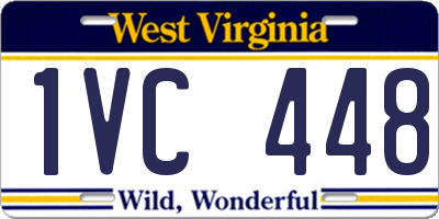 WV license plate 1VC448