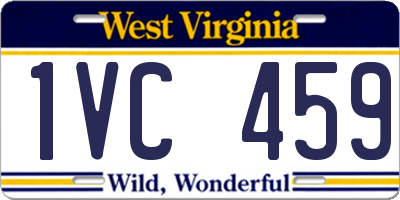 WV license plate 1VC459
