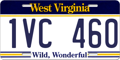 WV license plate 1VC460