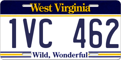 WV license plate 1VC462