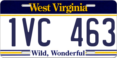 WV license plate 1VC463
