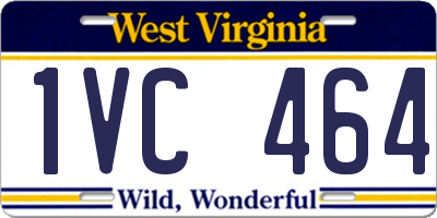 WV license plate 1VC464