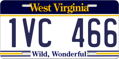 WV license plate 1VC466