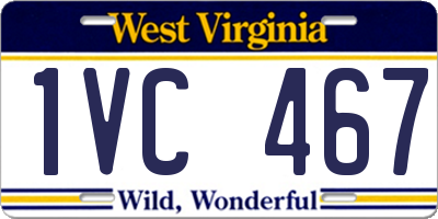 WV license plate 1VC467