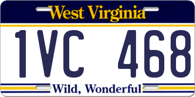 WV license plate 1VC468