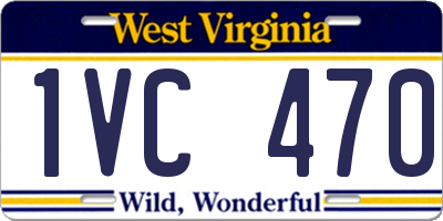 WV license plate 1VC470