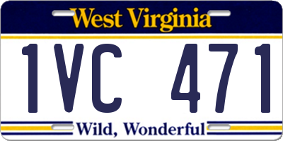 WV license plate 1VC471
