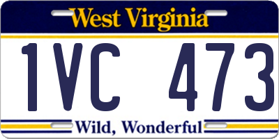 WV license plate 1VC473