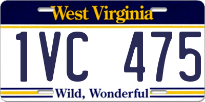 WV license plate 1VC475