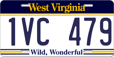 WV license plate 1VC479
