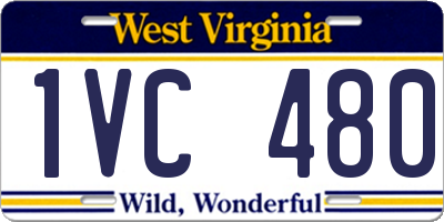 WV license plate 1VC480