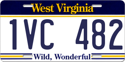 WV license plate 1VC482