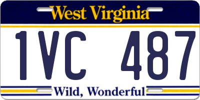 WV license plate 1VC487