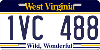 WV license plate 1VC488