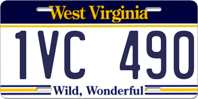 WV license plate 1VC490