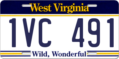 WV license plate 1VC491