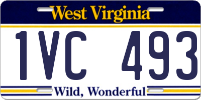 WV license plate 1VC493