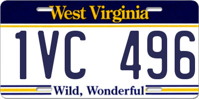 WV license plate 1VC496