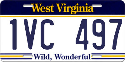 WV license plate 1VC497