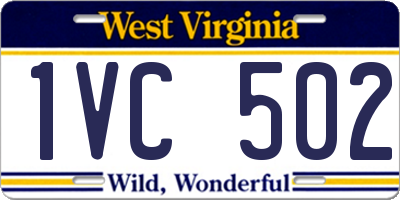 WV license plate 1VC502