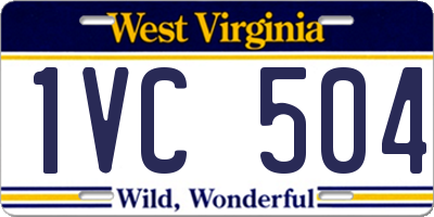 WV license plate 1VC504