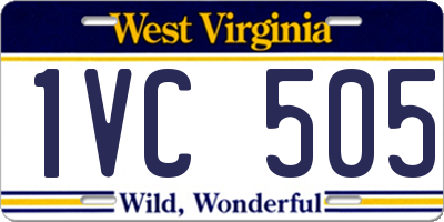 WV license plate 1VC505