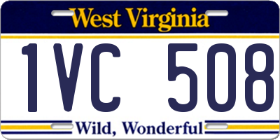 WV license plate 1VC508