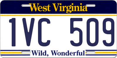 WV license plate 1VC509