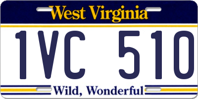 WV license plate 1VC510