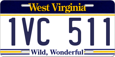 WV license plate 1VC511