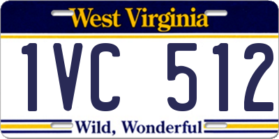 WV license plate 1VC512