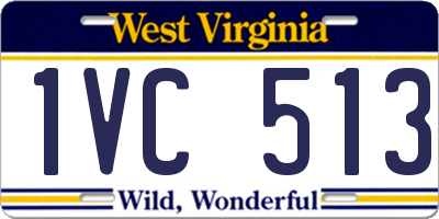 WV license plate 1VC513
