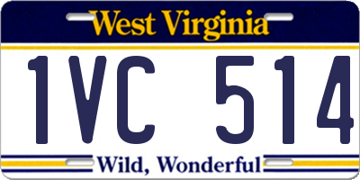 WV license plate 1VC514