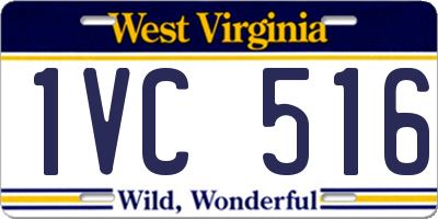WV license plate 1VC516