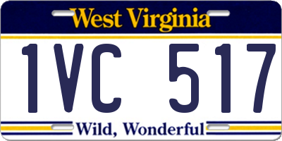 WV license plate 1VC517