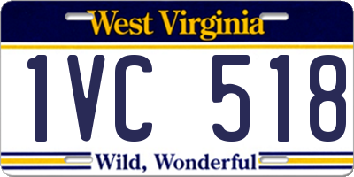 WV license plate 1VC518