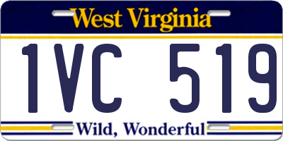 WV license plate 1VC519