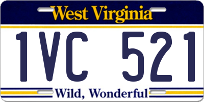 WV license plate 1VC521