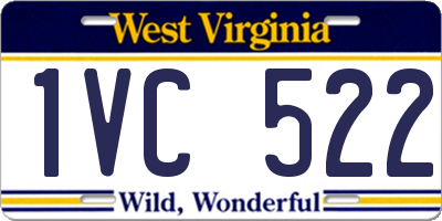 WV license plate 1VC522