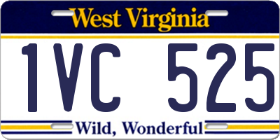 WV license plate 1VC525