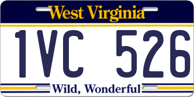 WV license plate 1VC526