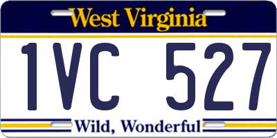 WV license plate 1VC527