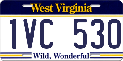 WV license plate 1VC530