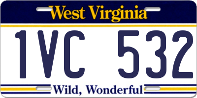 WV license plate 1VC532
