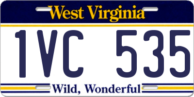 WV license plate 1VC535
