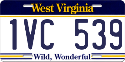 WV license plate 1VC539