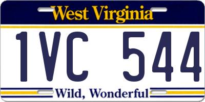 WV license plate 1VC544