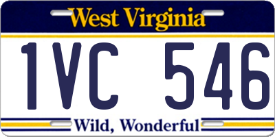 WV license plate 1VC546