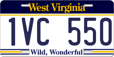 WV license plate 1VC550